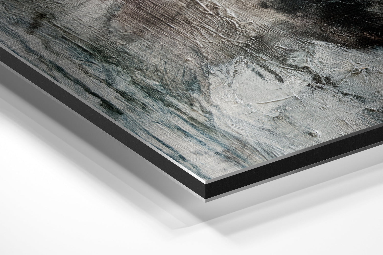 Silence Brushed Aluminium Dibond Wall Art