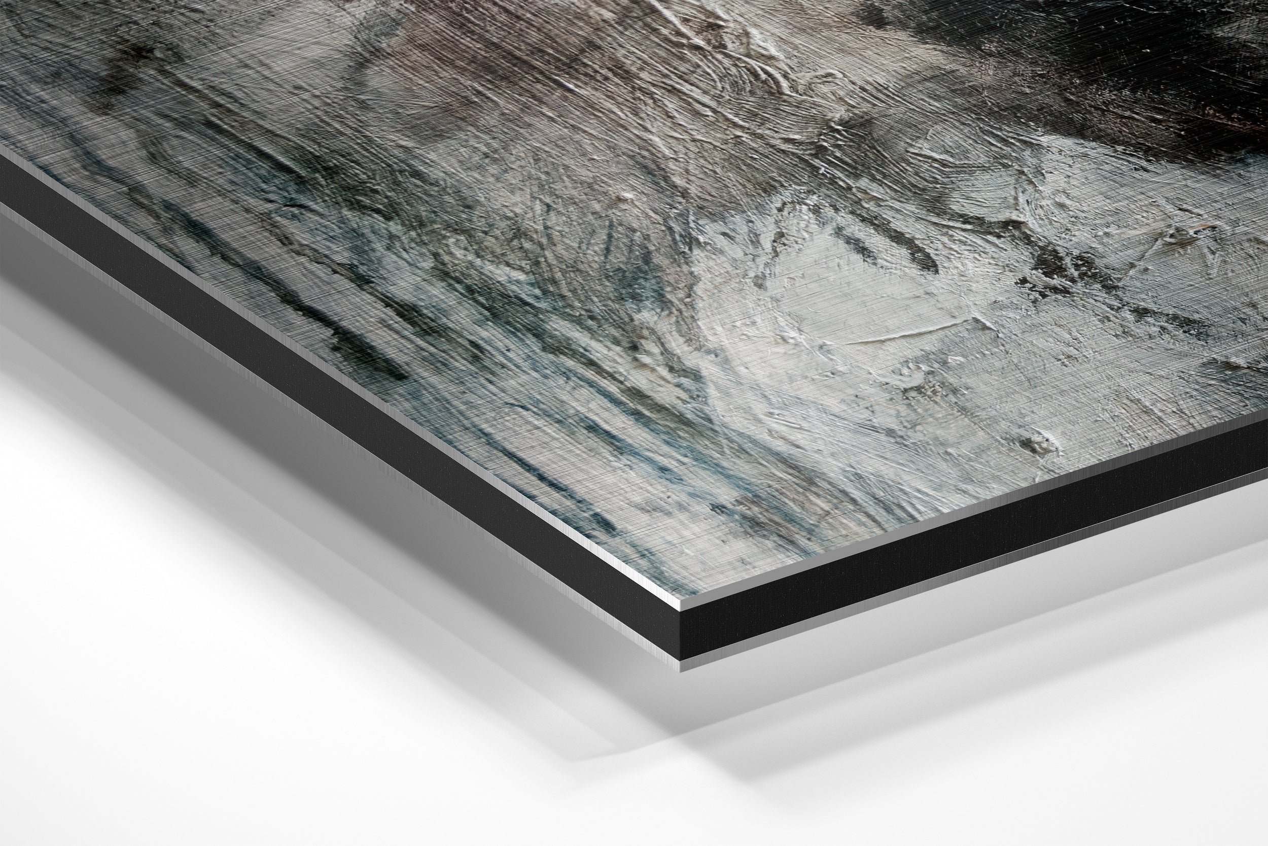 Silence Brushed Aluminium Dibond Wall Art