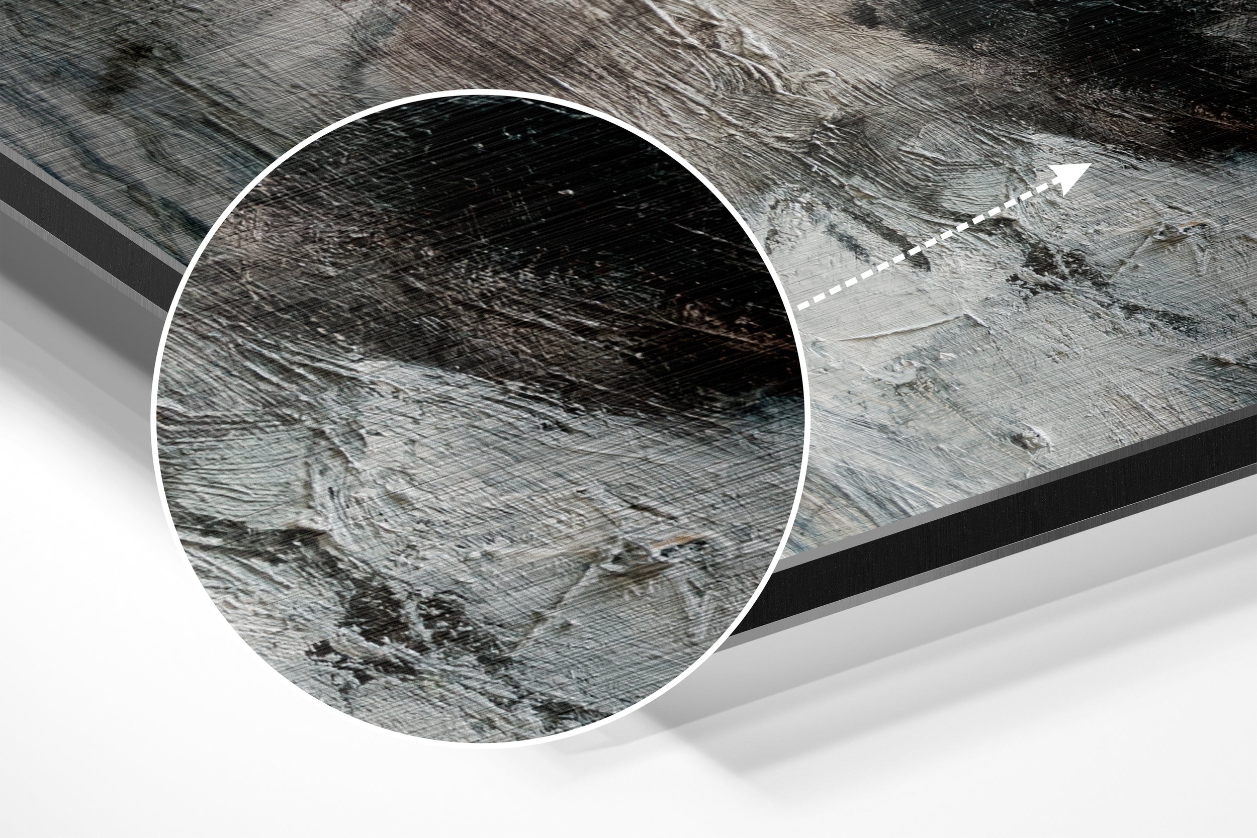 Silence Brushed Aluminium Dibond Wall Art