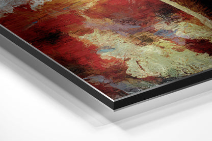 Front Facing Painted Elephant Brushed Aluminium Dibond Wall Art