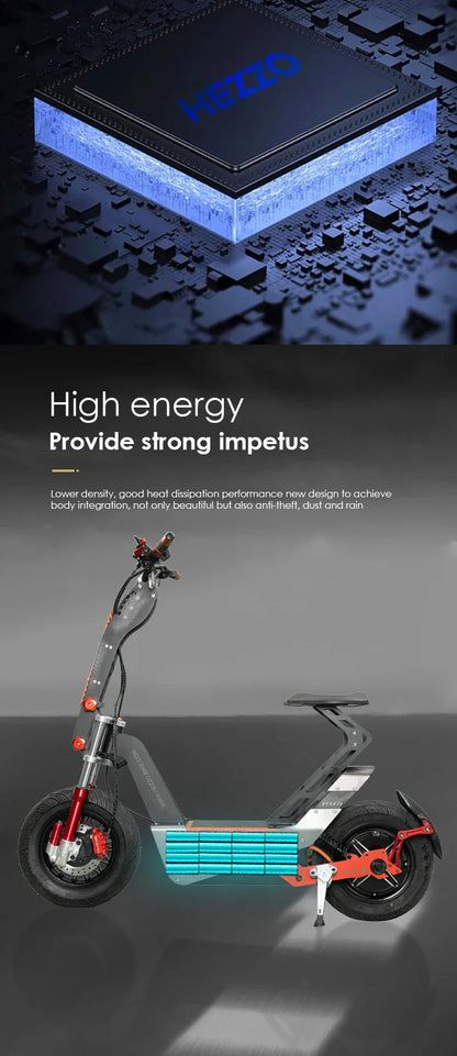 HEZZO-F8 Electric Scooter - 8000W Power, Max Speed 100 Km/h
