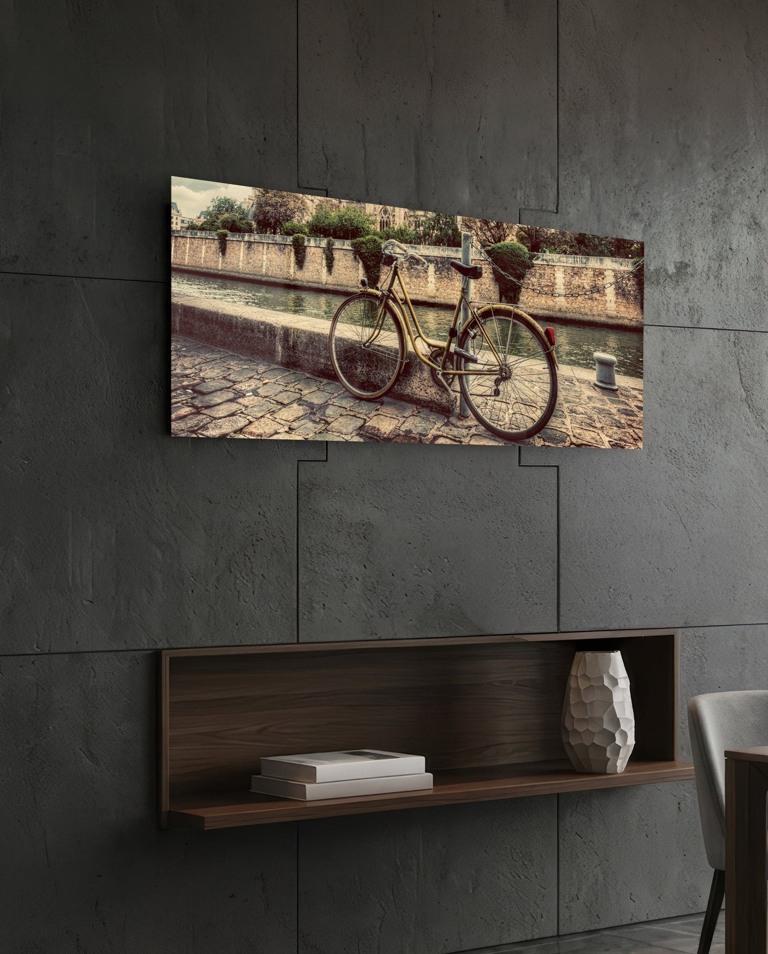 Bicycle Glass Wall Art (36"x14")