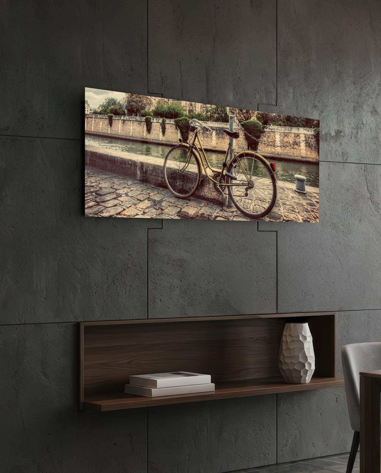 Bicycle Glass Wall Art (36"x14")