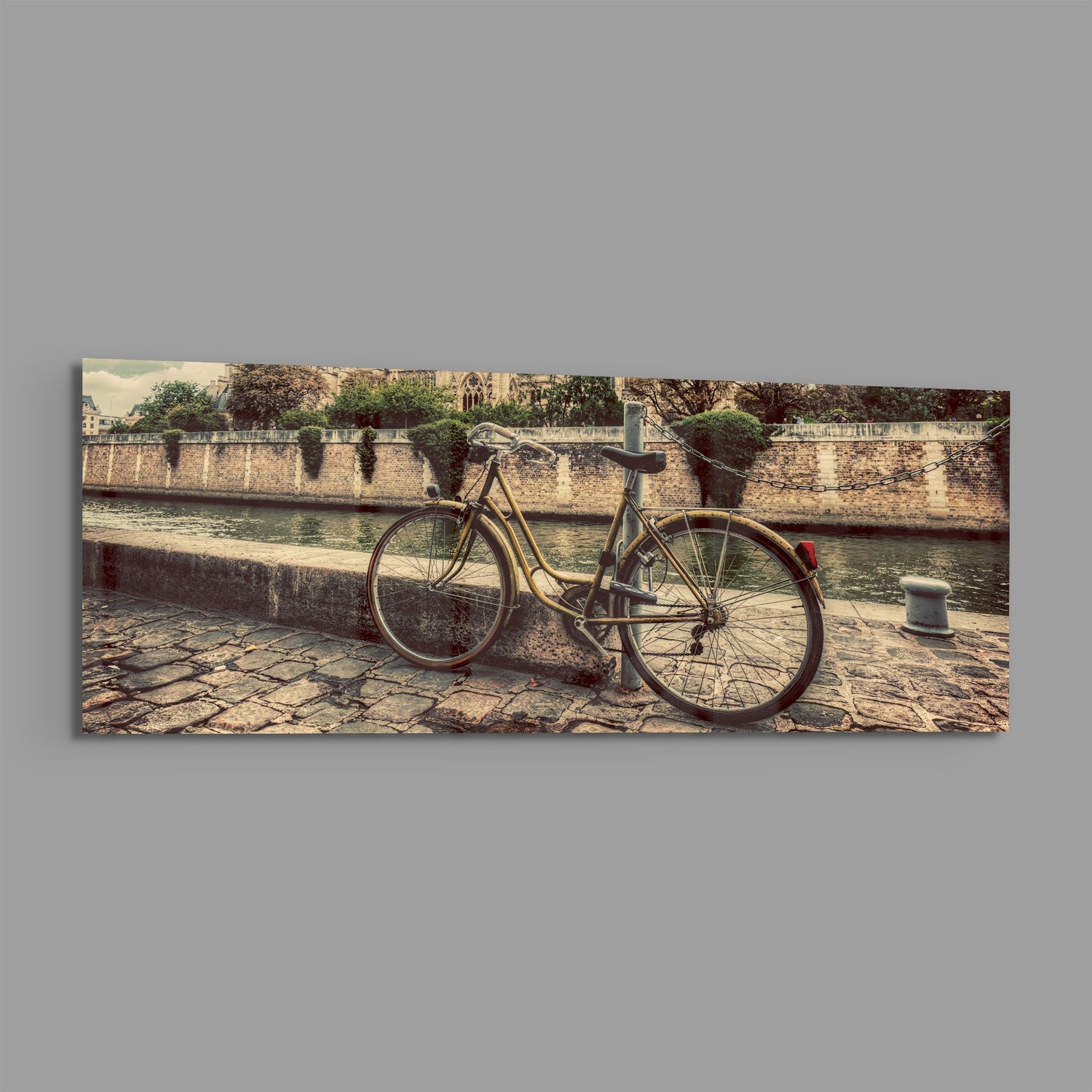 Bicycle Glass Wall Art (36"x14")