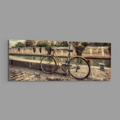 Bicycle Glass Wall Art (36"x14")