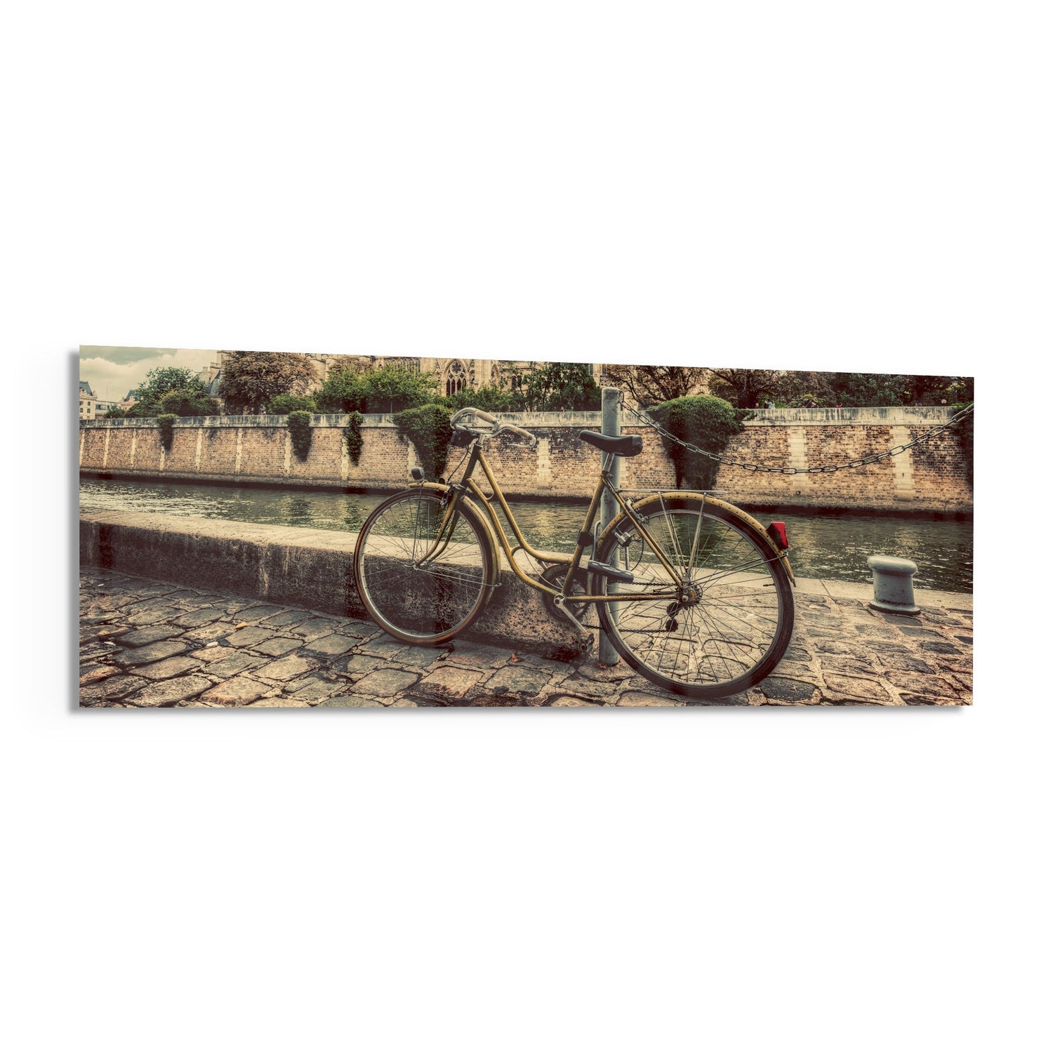 Bicycle Glass Wall Art (36"x14")