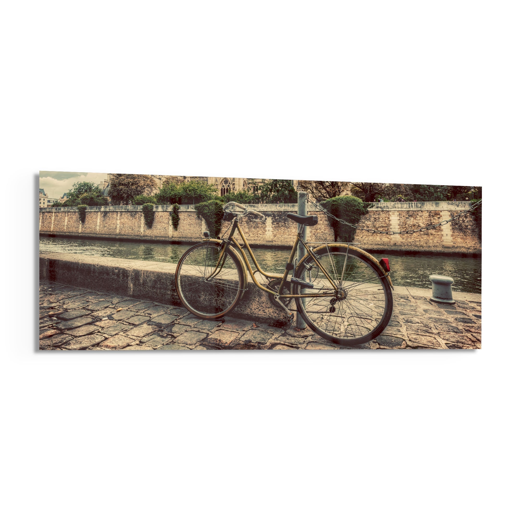 Bicycle Glass Wall Art (36"x14")