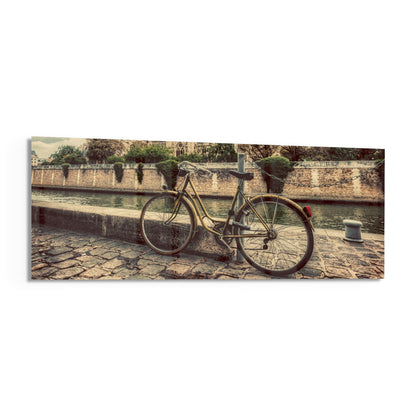 Bicycle Glass Wall Art (36"x14")