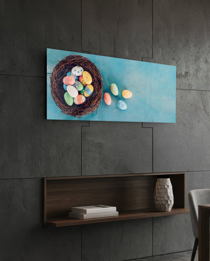 Eggs Glass Wall Art (36"x14")