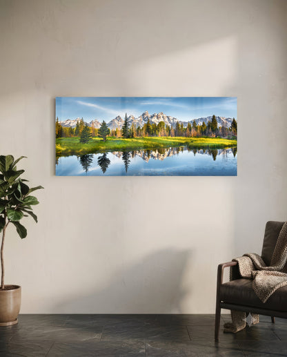 Spring Glass Wall Art (36"x14")