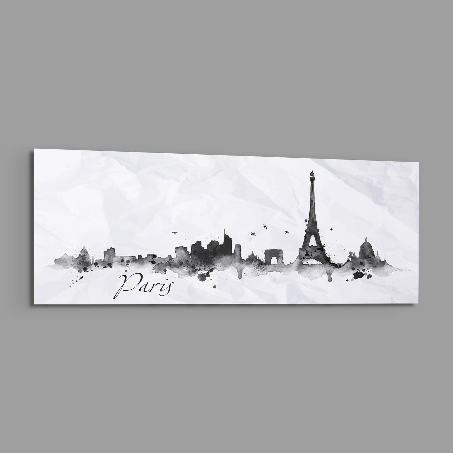 Paris Glass Wall Art (36"x14")