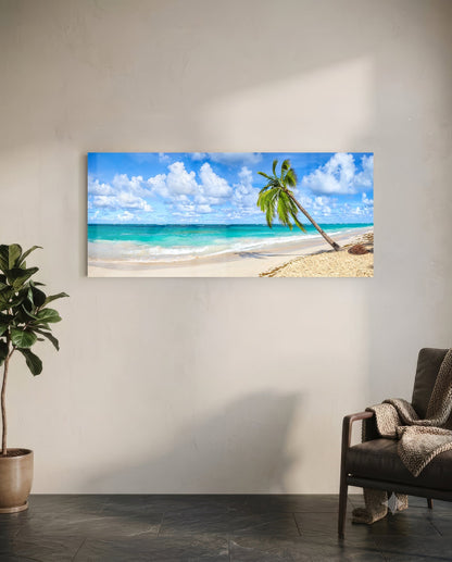 Palm Tree Glass Wall Art (36"x14")