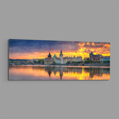 Prague Glass Wall Art (36"x14")