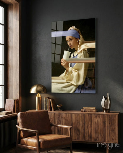Girl with a Pearl Earring Glass Wall Art