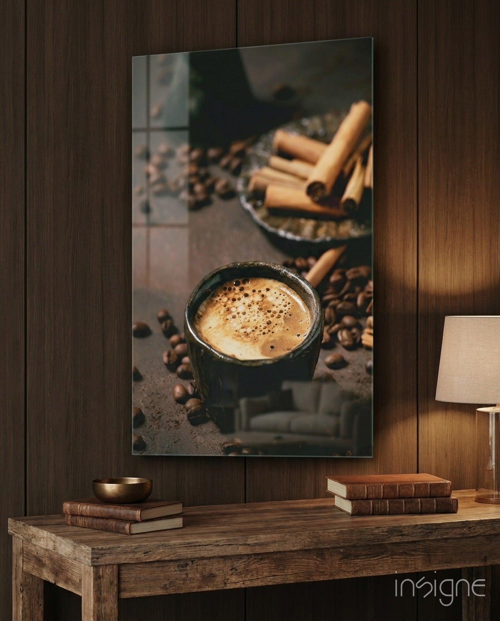 Cinnamon Coffee Glass Art