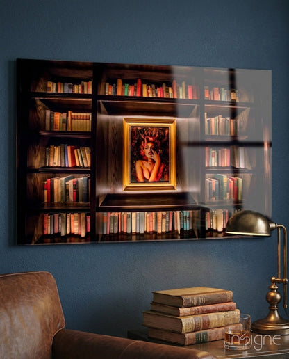 Bookshelf Glass Art