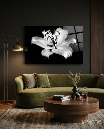 Lilies Glass Wall Art