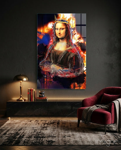 Queen Mona Lisa Glass Wall Art