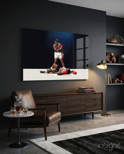 Standing Over Fallen Rival Glass Wall Art