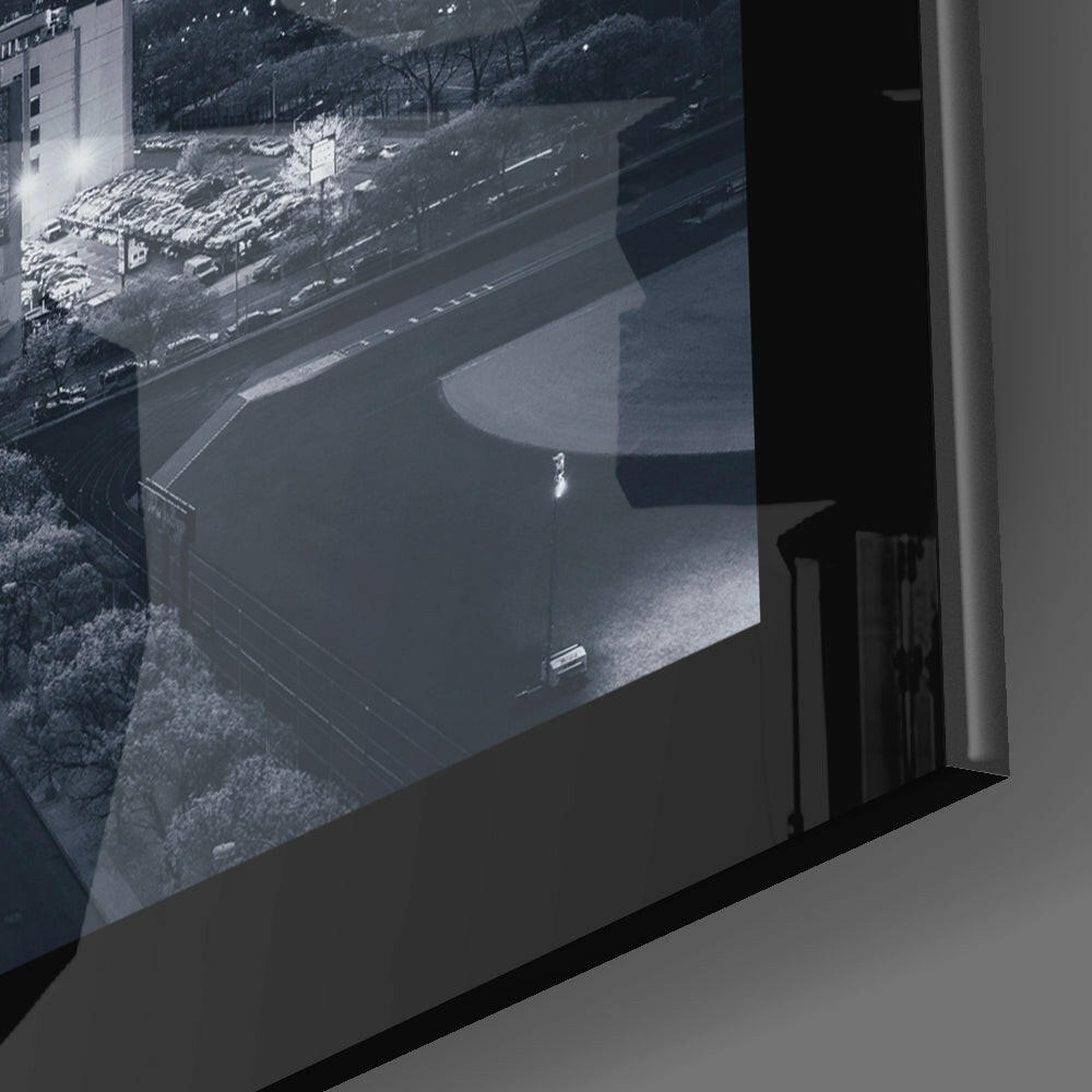 Bridge And Highway Monochrome New York Glass Wall Art
