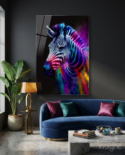 Zebra Glass Wall Art|| Designer&
