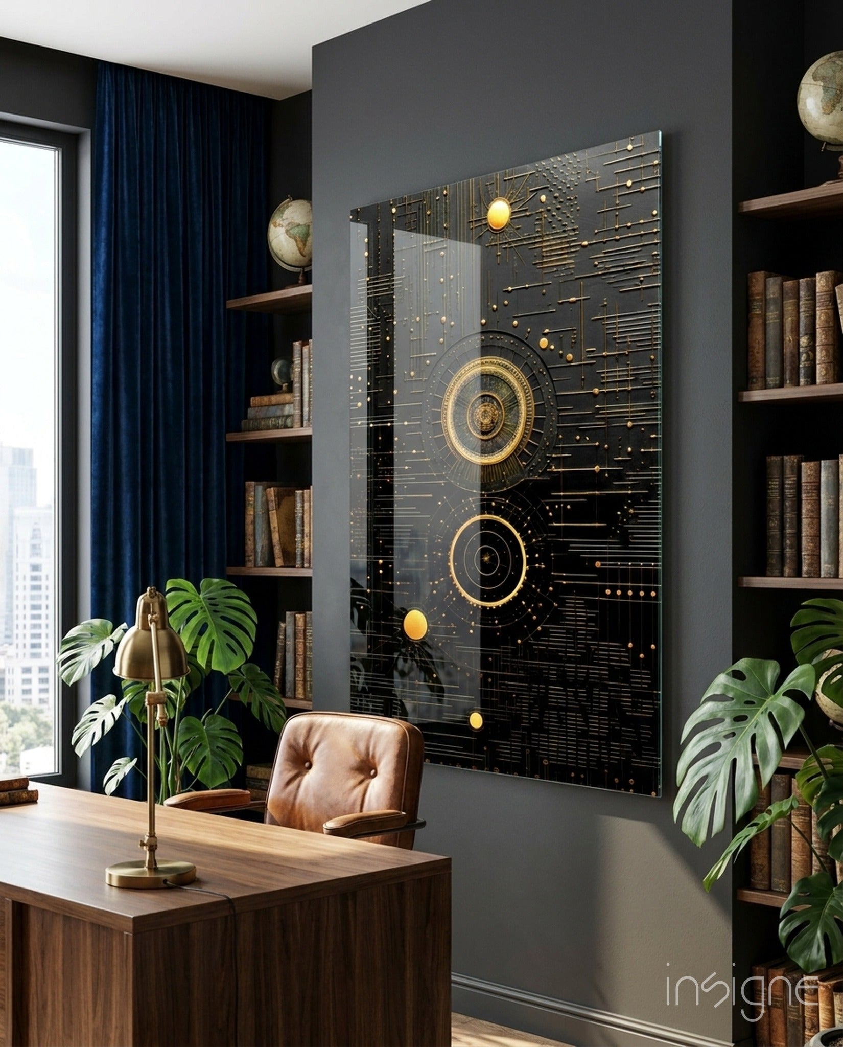 Ancient Sky Glass Wall Art|| Designer&
