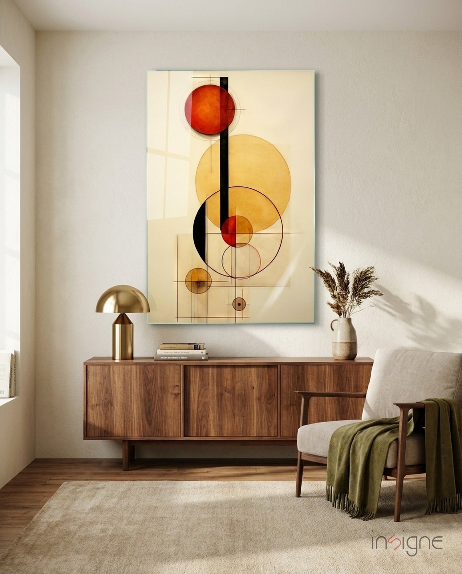Circles Glass Wall Art|| Designer&