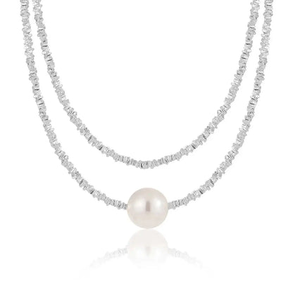 Stackable Shell Pearl Necklace