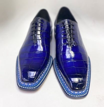 Maurice Ghost Alligator Oxford - Navy