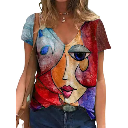V Neck Tshirt Women&