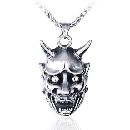 Punk Ghost Skull Mask Pendant Necklace Cool Men&