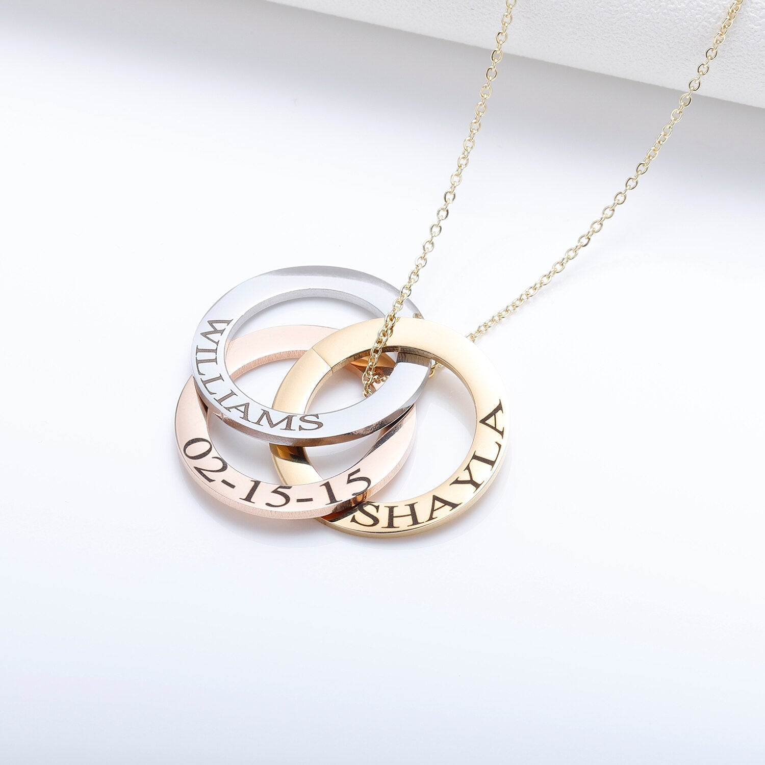 Personalized Name Necklace Gold Plated Stainless Steel Necklaces Child Name Pendant