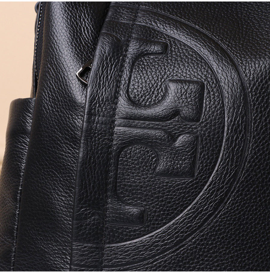Genuine Real Cowhide Leather Backpack High Quality Women&