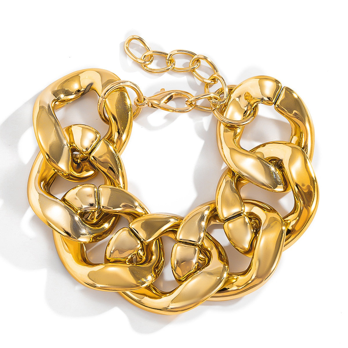 Hip Hop Thick Link Chain Bracelet Women&