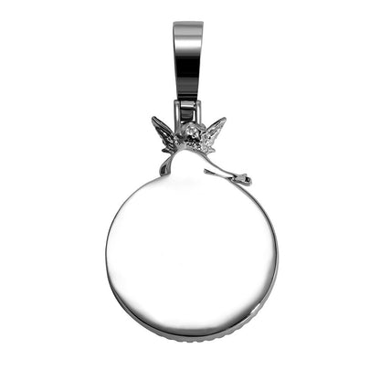 Personalized Custom Photo Pendan Round With Angel Accessories Jewelry