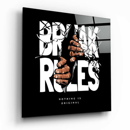Rule Breaker Glass Wall Art
