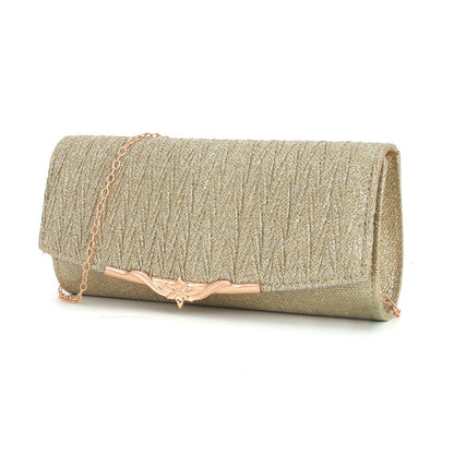 Metal veil pleated Clutch bag evening bag