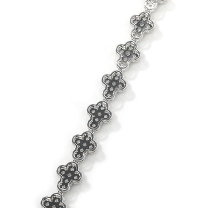 mens gold cross moissanite chain necklace