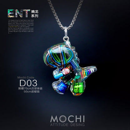 Original Cyberpunk Little Dinosaur Delicate High Design Couple Necklace