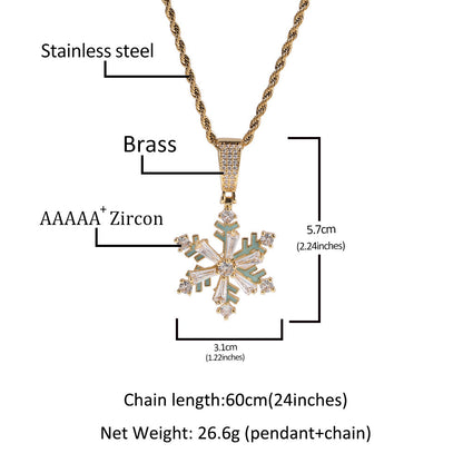 Winter rotating snowflake luminous oil drop pendant