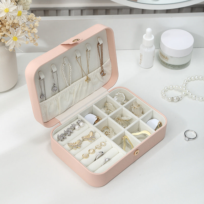Nine-grid multifunctional portable jewelry box