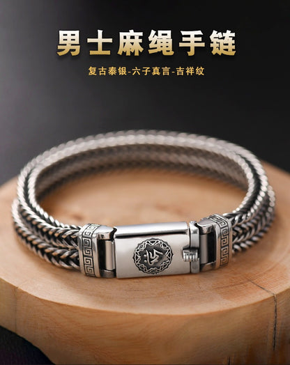 Domineering thick six-syllable mantra bracelet