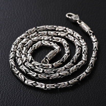 Peace pattern retro thick necklace