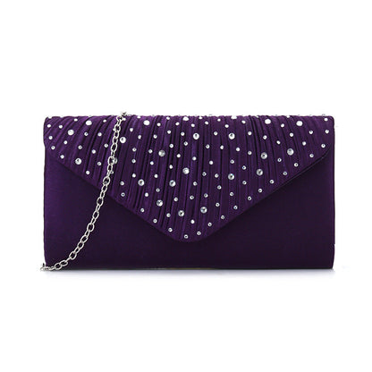 Japanese clutch pleated diamond crossbody bag