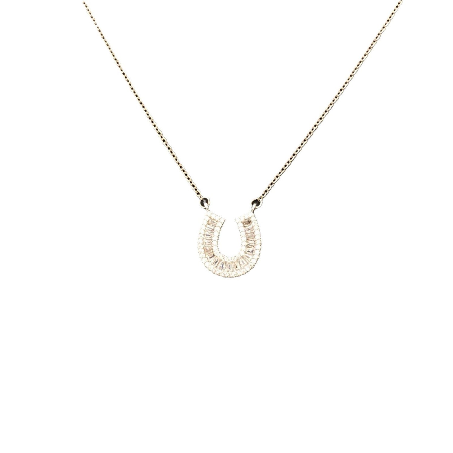 Zircon horseshoe necklace