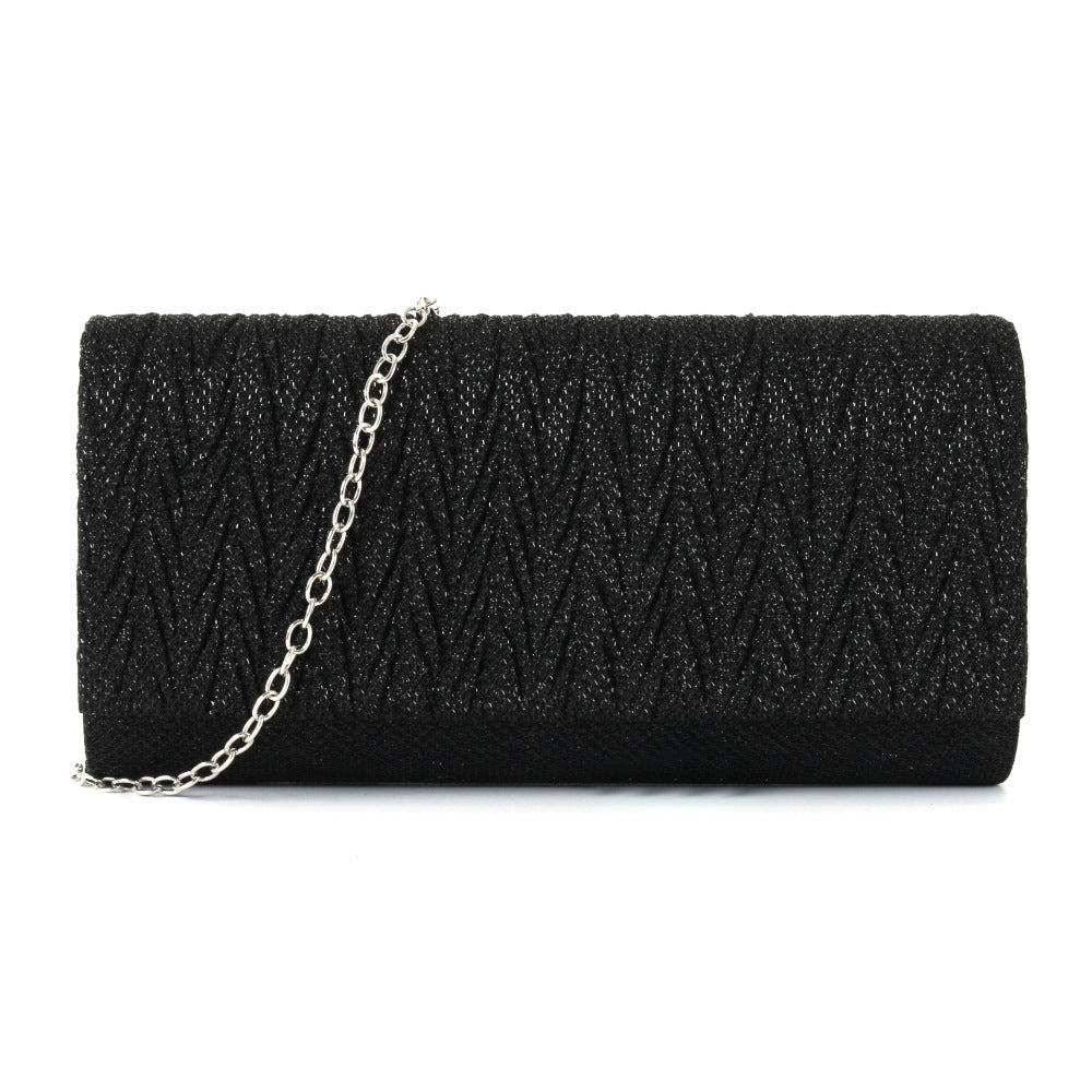 Fantasy shiny pleated clutch bag