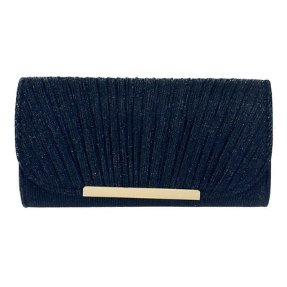 Pleated high sewing round bottom hand-held evening bag