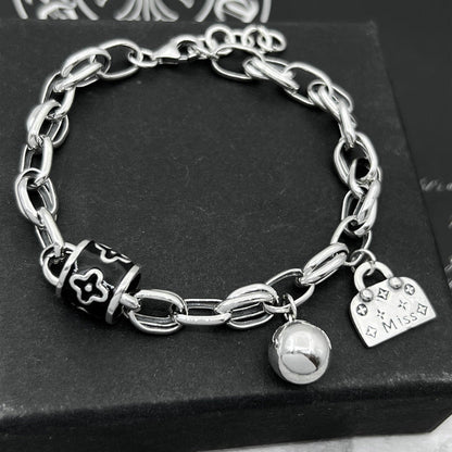 Retro domineering bracelet hip-hop personality men&