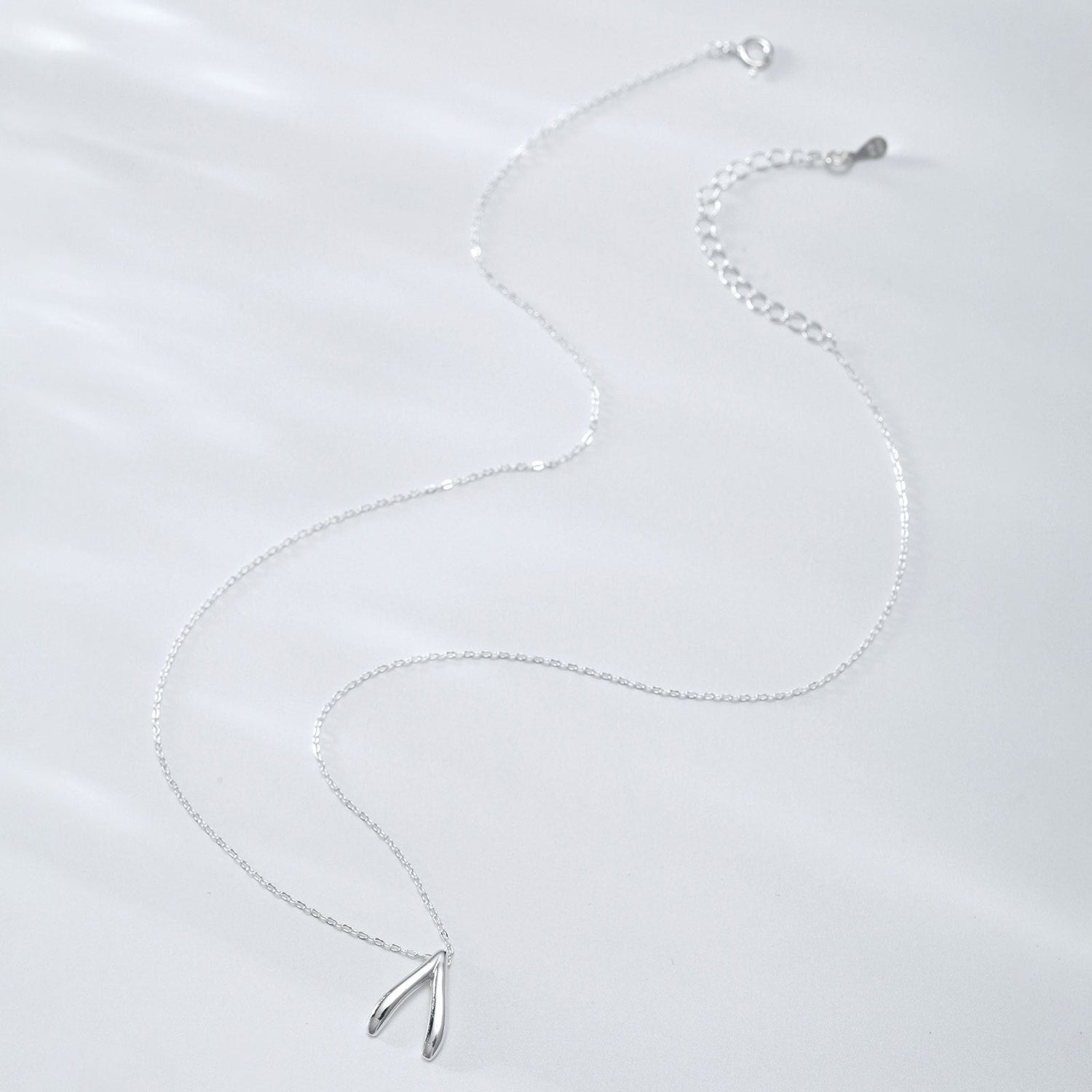 Sterling Silver Wishbone Necklace