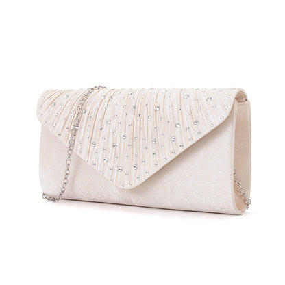 Japanese clutch pleated diamond crossbody bag